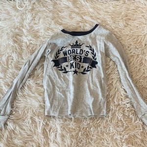 WORLDS BEST KID PAJAMA SHIRT from the childrens place size 6 boys